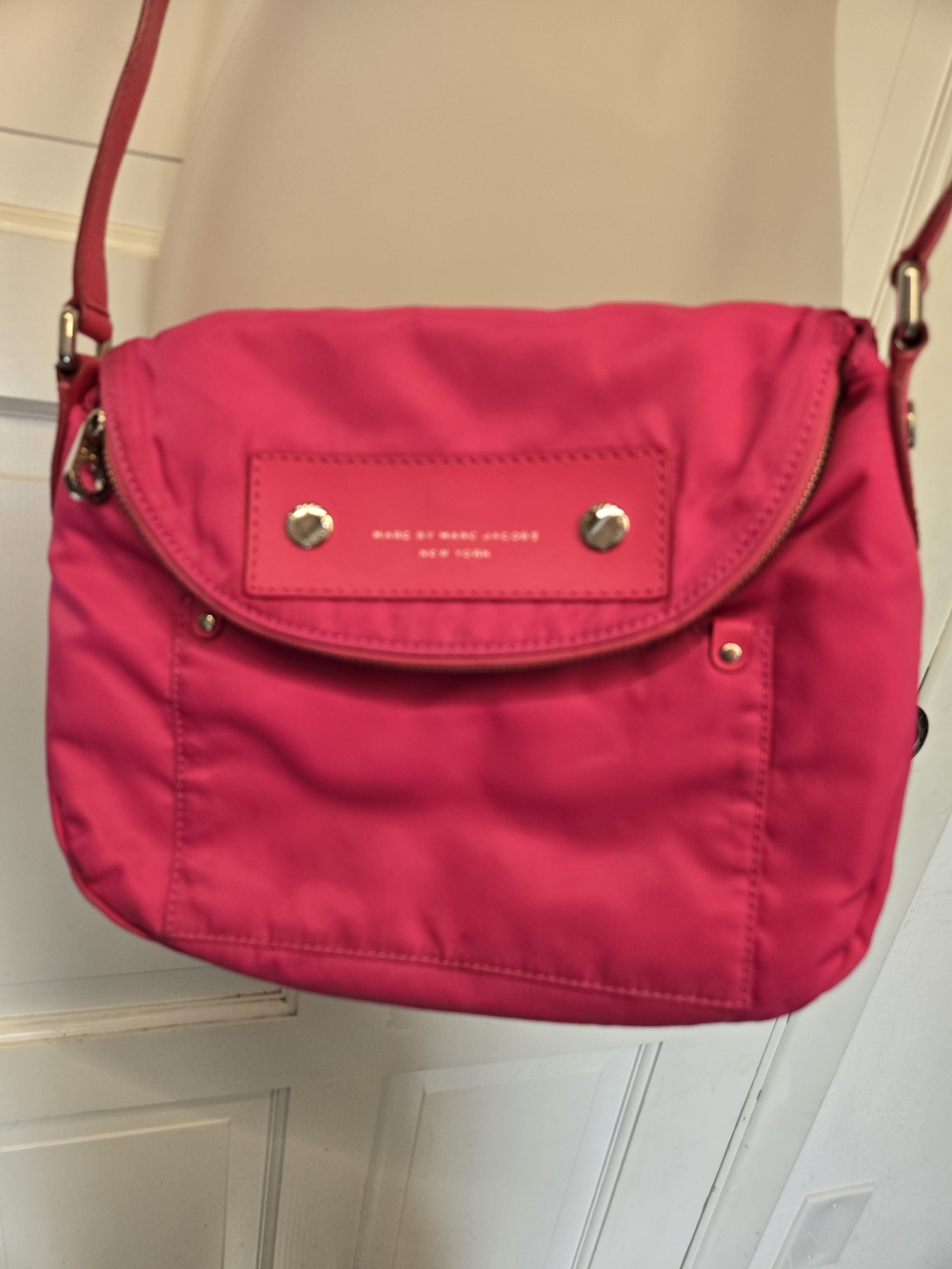 Marc by Marc Jacobs Vibrant Pink Nylon Crossbody Bag